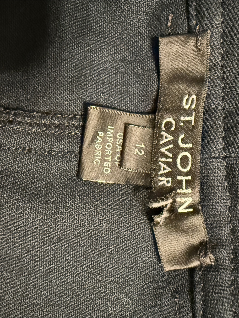St John Caviar luxury denim wide leg trouser equestrian horsebit embroidery - Picture 4 of 4